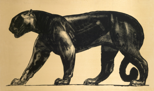 Paul JOUVE (1878-1973) - Jaguar noir. C 1920